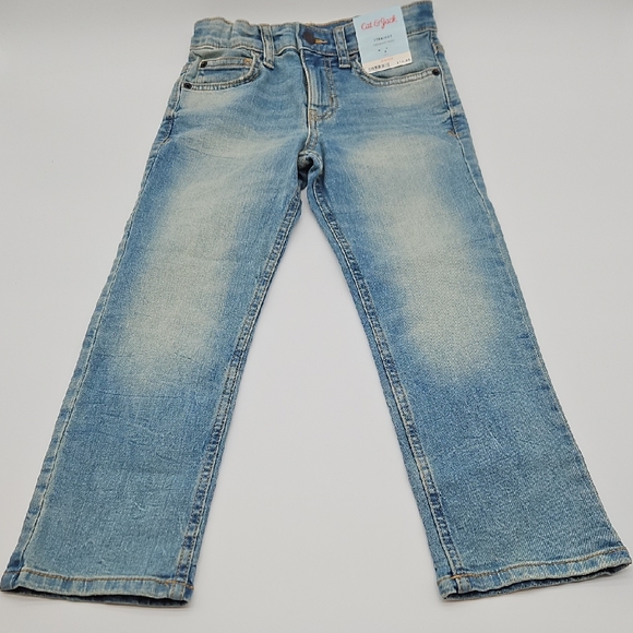Cat & Jack Other - Cat & Jack Kid's Faded Blue Straight Jeans Adjustable Waist Size 6